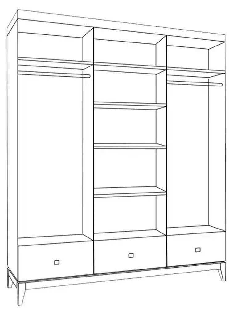 Designer Hochglanz Kleiderschrank Schränke Schlafzimmer Möbel Holz Luxus Weiß