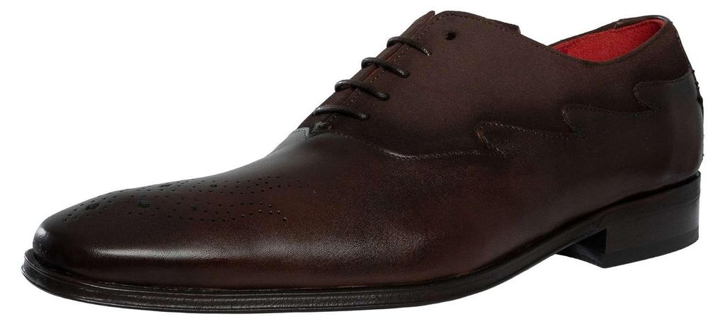 Jeffery West Zweifarbige Oxford-Schuhe aus Wildleder, Schwarz 43 EU