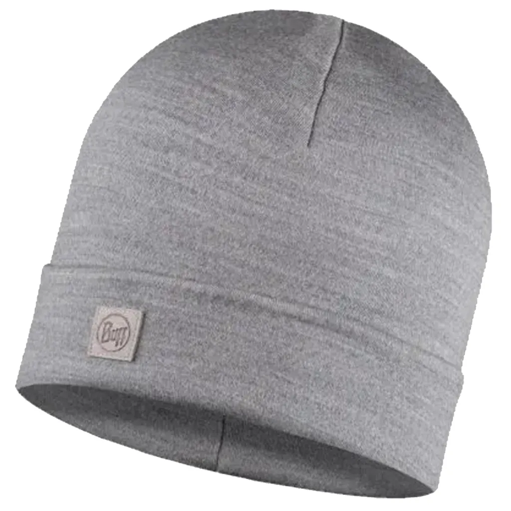 Bonnet en Laine Mérinos Épaisse BUFF Gris Clair pour Adulte Mixte