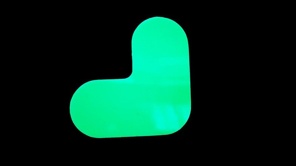 Eckstück - Glow - in - the - dark Glow - in - the - dark 19 x 19 cm Anti - Rutsch - Glow - in - the - dark - Anti - Rutsch - Polyvinyl chloride (P...