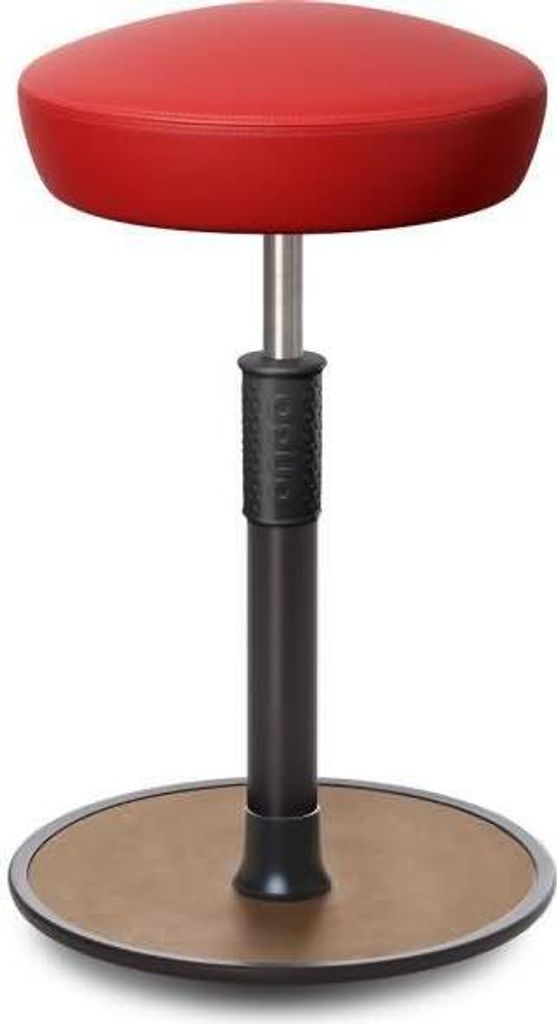 Sitz- Stehhocker Free Tall Hutsitz skai Kunstleder Rot schwarz /Natur.