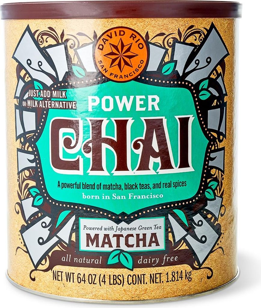 David Rio Power Chai Matcha 1,814 kg Dose vegan Schwarztee Produktbild 