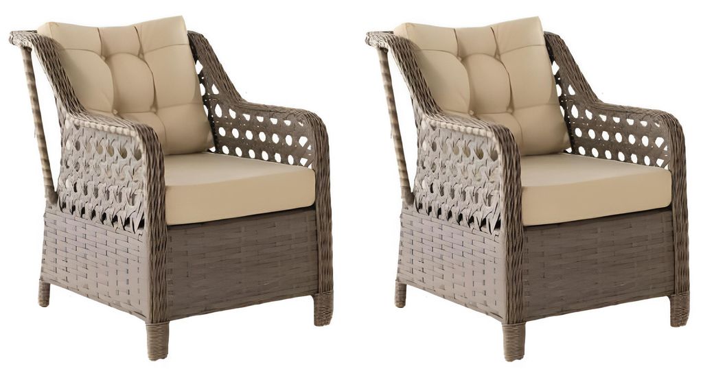 Sessel Moderner Stil Beige Braun Farbe Weicher Sessel Metallrahmen Neu