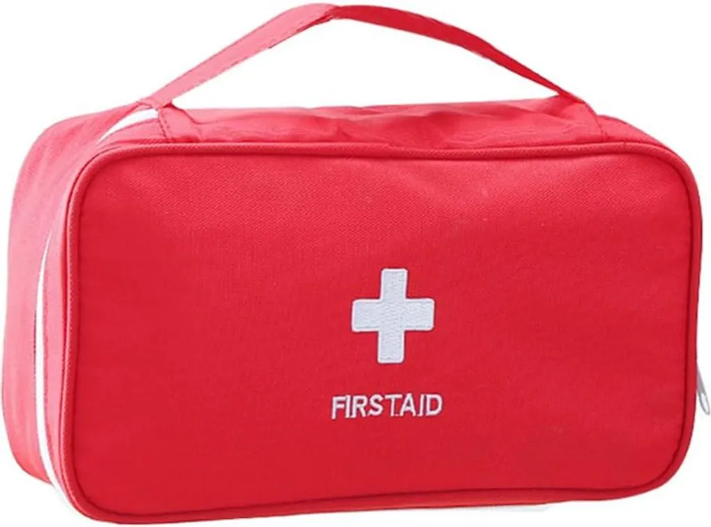 Sac EHBO en nylon rouge M résistant aux chocs pour kit de secours