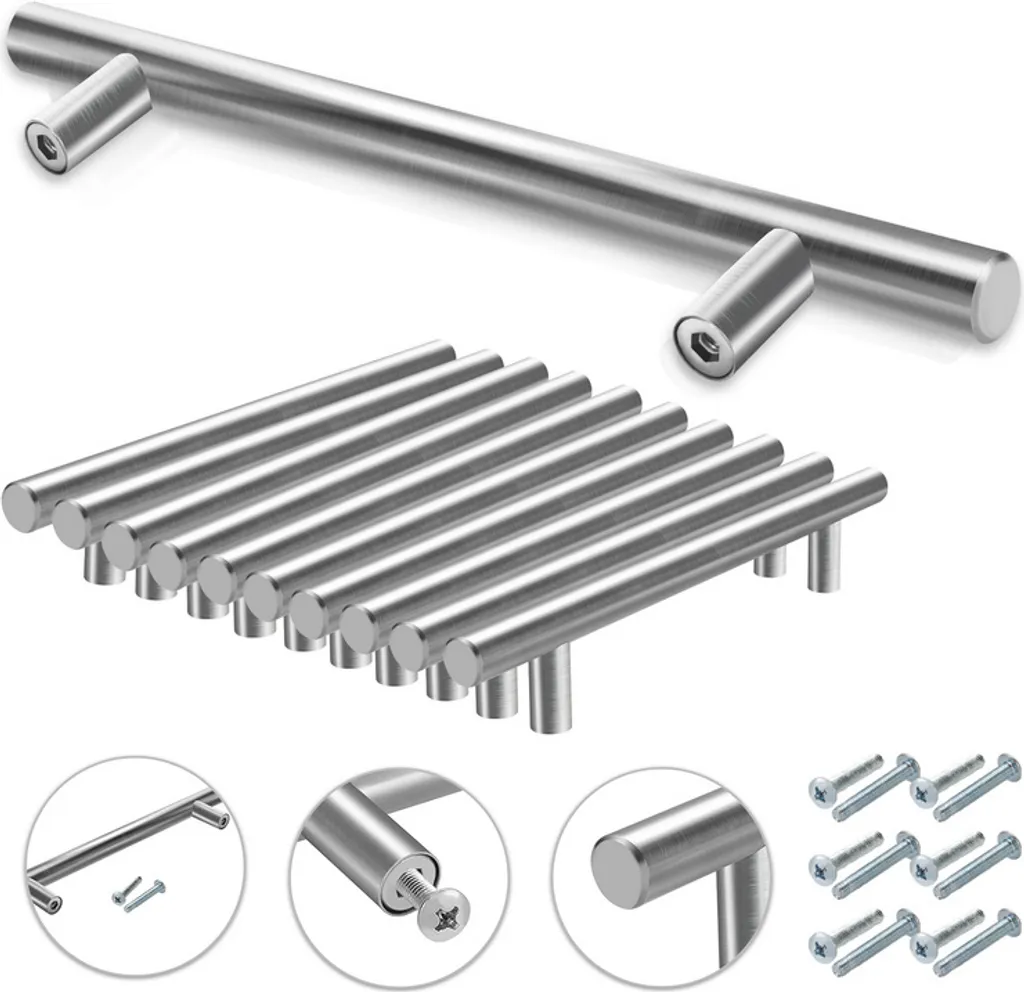 Maniglie Cucina Yakimz Acciaio Inox: Design Moderno Set da 50