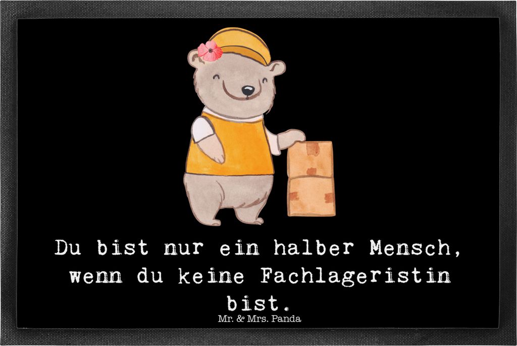 Mr. & Mrs. Panda fußmatte Fachlageristin Herz 40 x 60 cm - Produktbild 