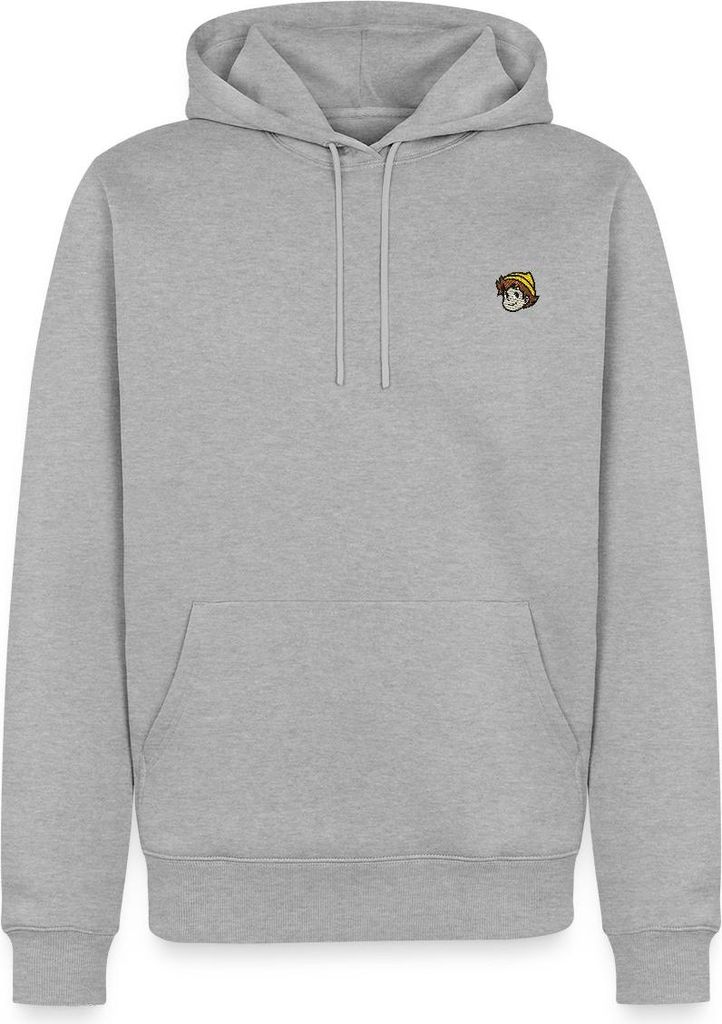 Spreadshirt Heidi Peter Portrait Stick Herren Premium Hoodie, 3XL, Grau meliert