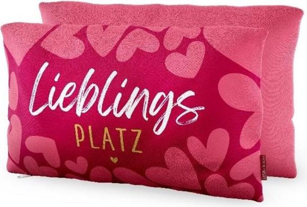 Dekokissen "Lieblingsplatz - Herz", Kuschelkissen