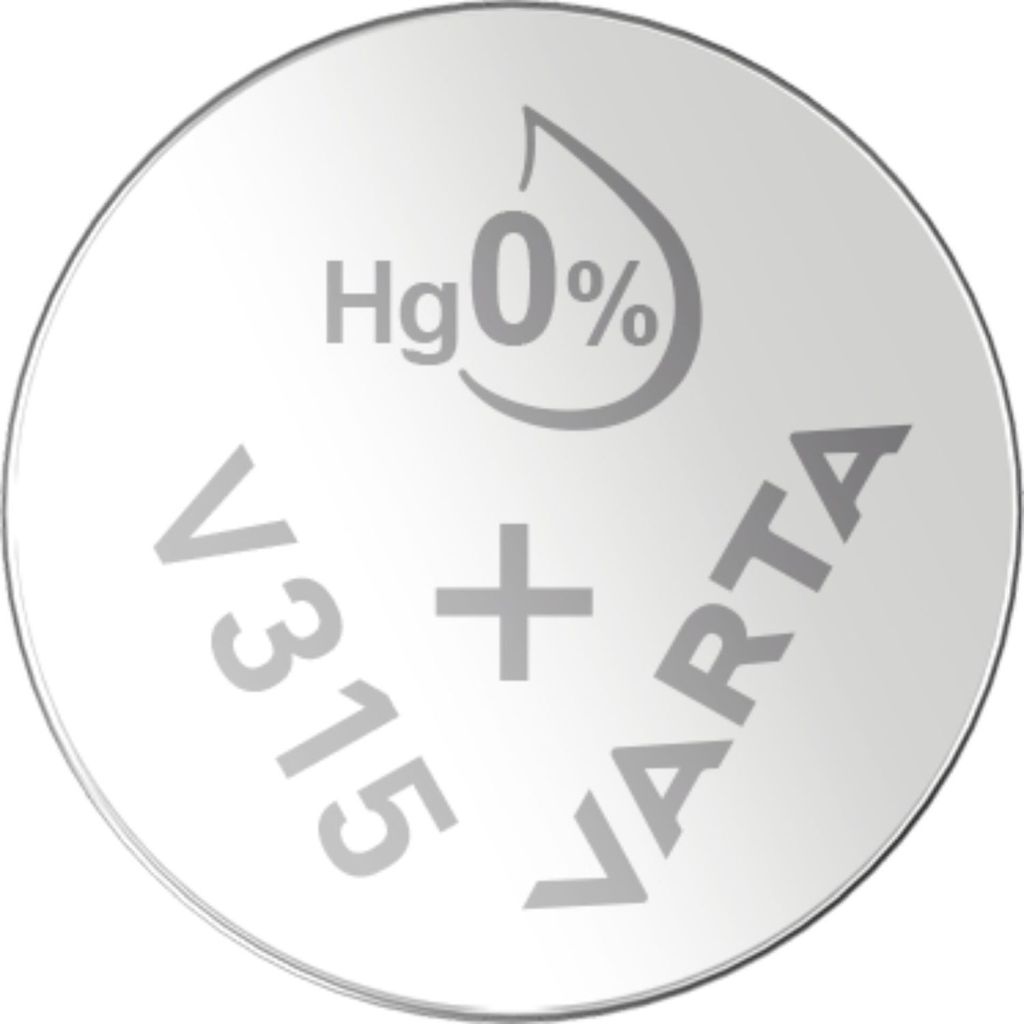 Varta V315, Siler-Oxid (S), 1.55 V, 20 mAh, 7.9 mm, 7.9 mm, Produktbild 