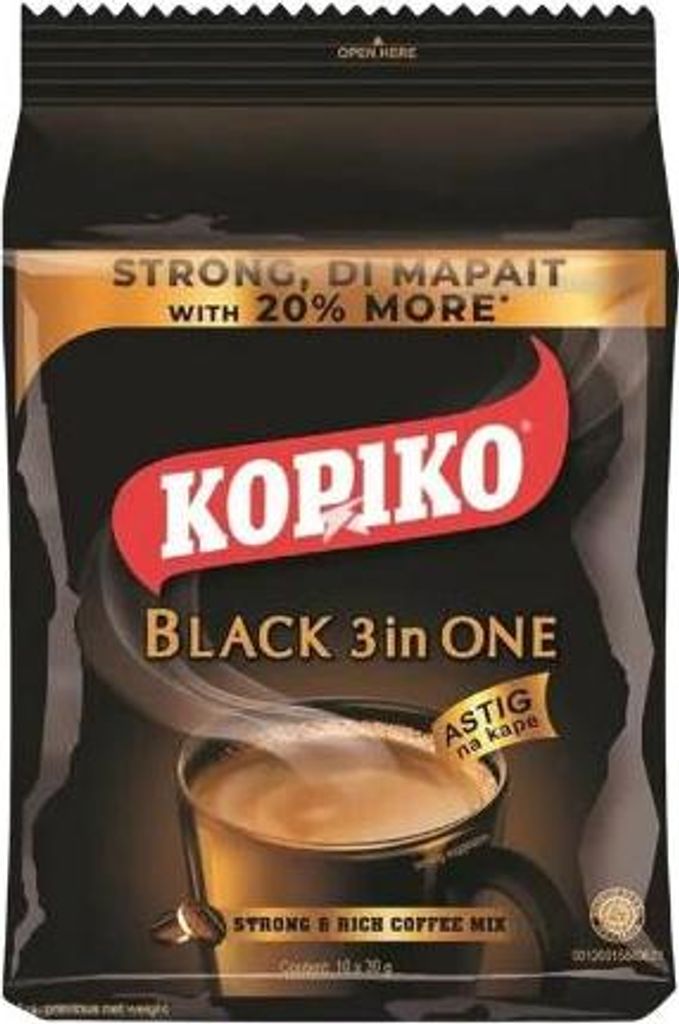 Kopiko Black 3in1 Instant Kaffee strong 300g