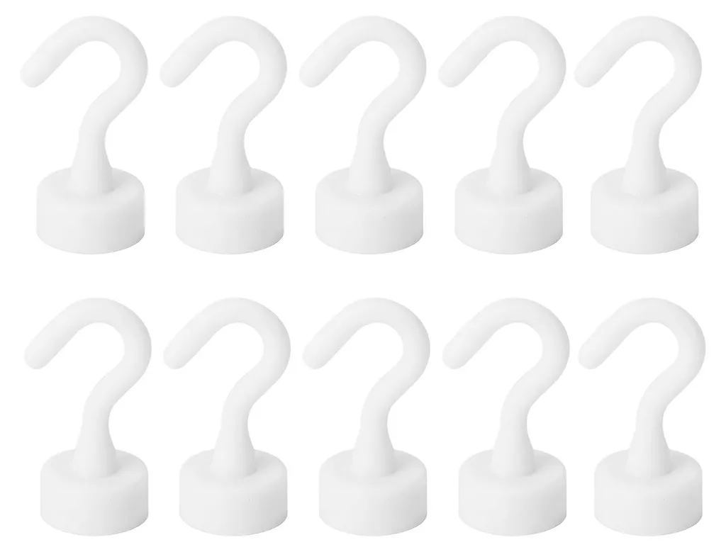 Mini Crochets Magnétiques Ultra Puissants 5kg en Plastique Blanc