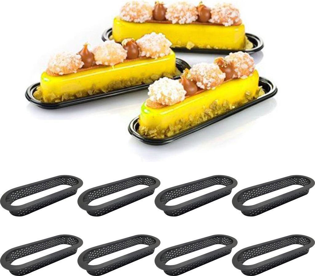 OKWISH Kastenformen 8-teiliges Set Backformen, Kuchenformen, Küchenwerkzeuge, Tortenformen und Dessert-Mousse-Formen