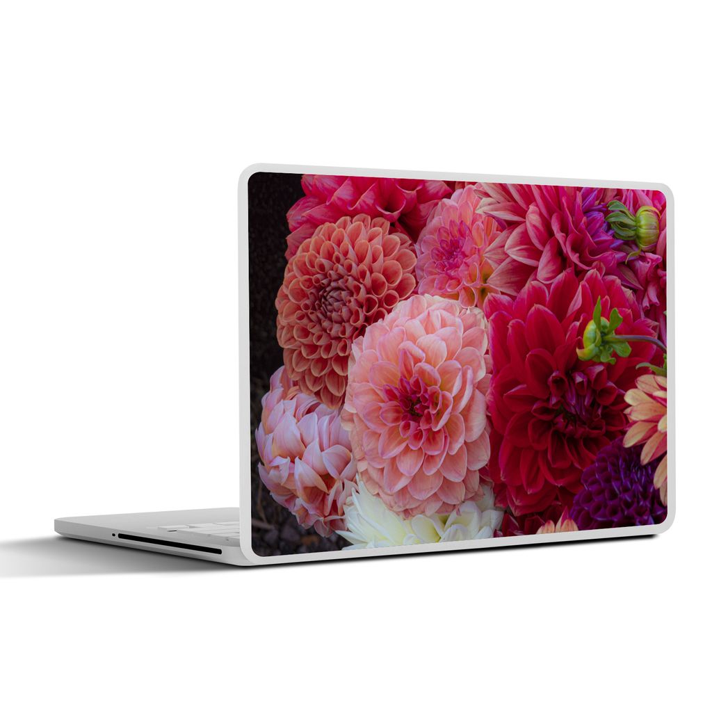 MuchoWow Laptop Aufkleber Sticker Cover Blumen - Chrysantheme - Rosa 40x30 cm - Laptop Dekoration - Selbstklebend