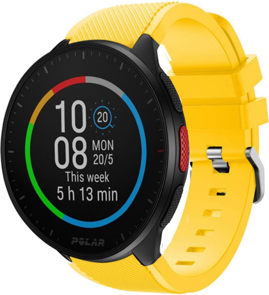 Strap-it Polar Pacer Silikonarmband (Gelb)