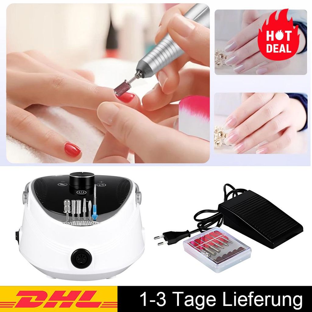 Elektrischer Nagelbohrer, Wiederaufladbarer Gel-Nagelpolierer, 35.000 U/Min