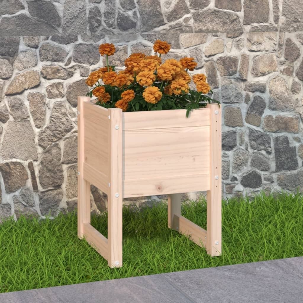 The Living Store Pflanzkübel 40x40x52,5 cm Massivholz Kiefer