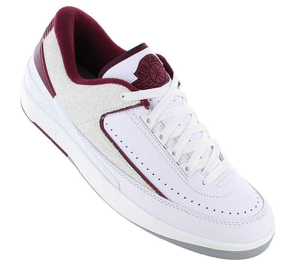 Air Jordan 2 Retro Low - Herren Sneakers Schuhe Weiß-Rot DV9956-103 , EU 42.5 US 9