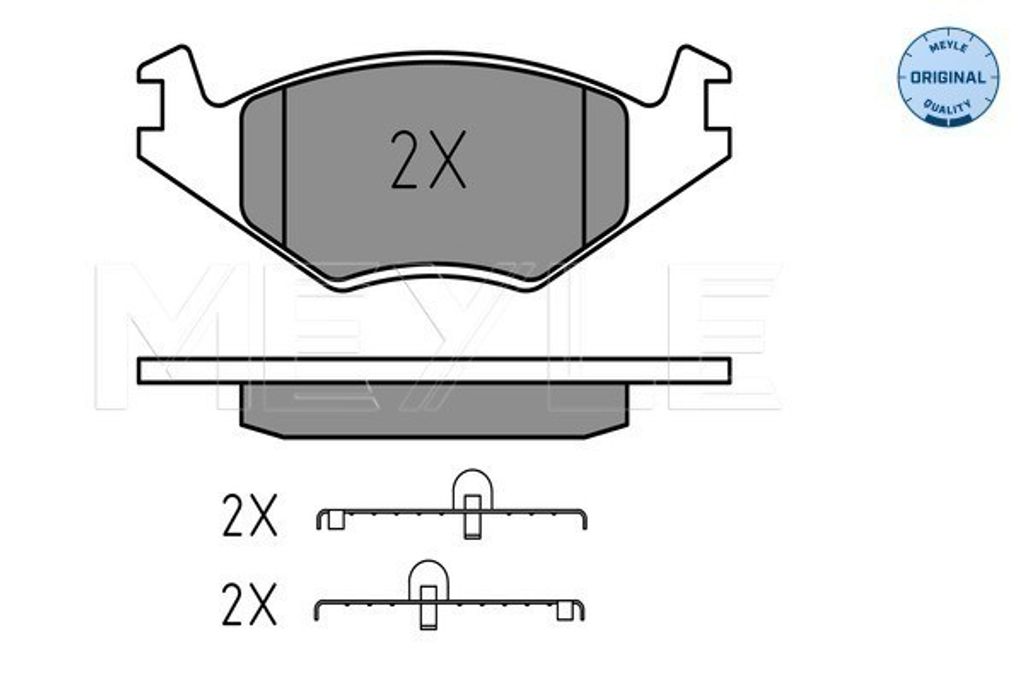 MEYLE 025 208 8717 Bremsbeläge Vorne für VW POLO (6N2) Polo Produktbild 