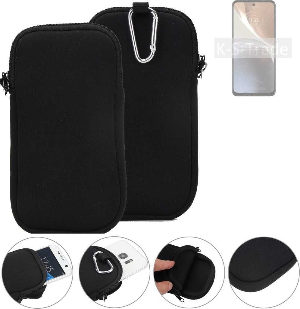 K-S-Trade Neopren-Hülle Handyhülle kompatibel mit Motorola Moto G32 Schutzhülle Neoprenhülle Sleeve Schutz-Hülle Gürtel Tasche Case Holster