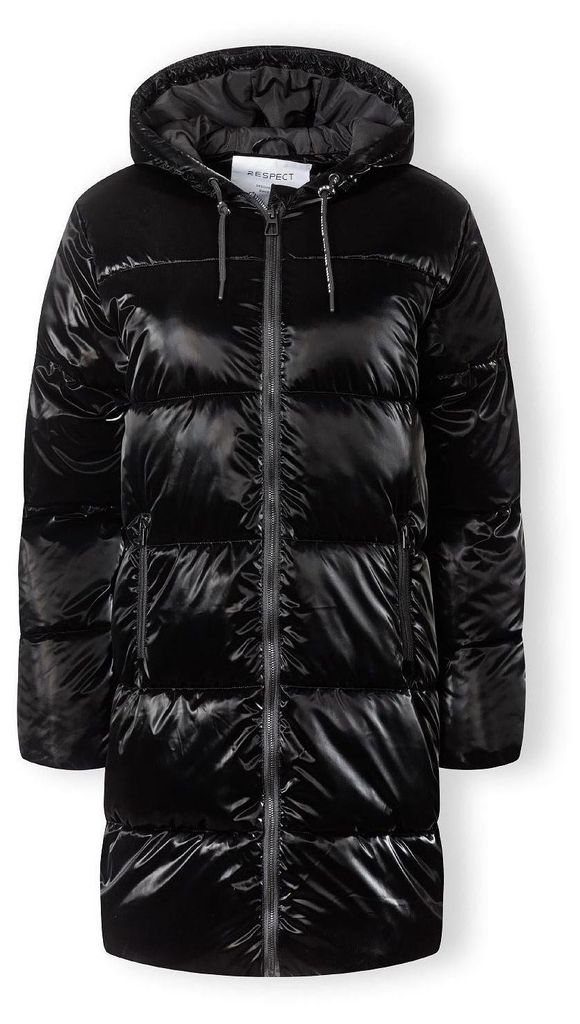 Minoti Winterjacke wattiert Kapuze Schwarz Gr. Large für Mädchen