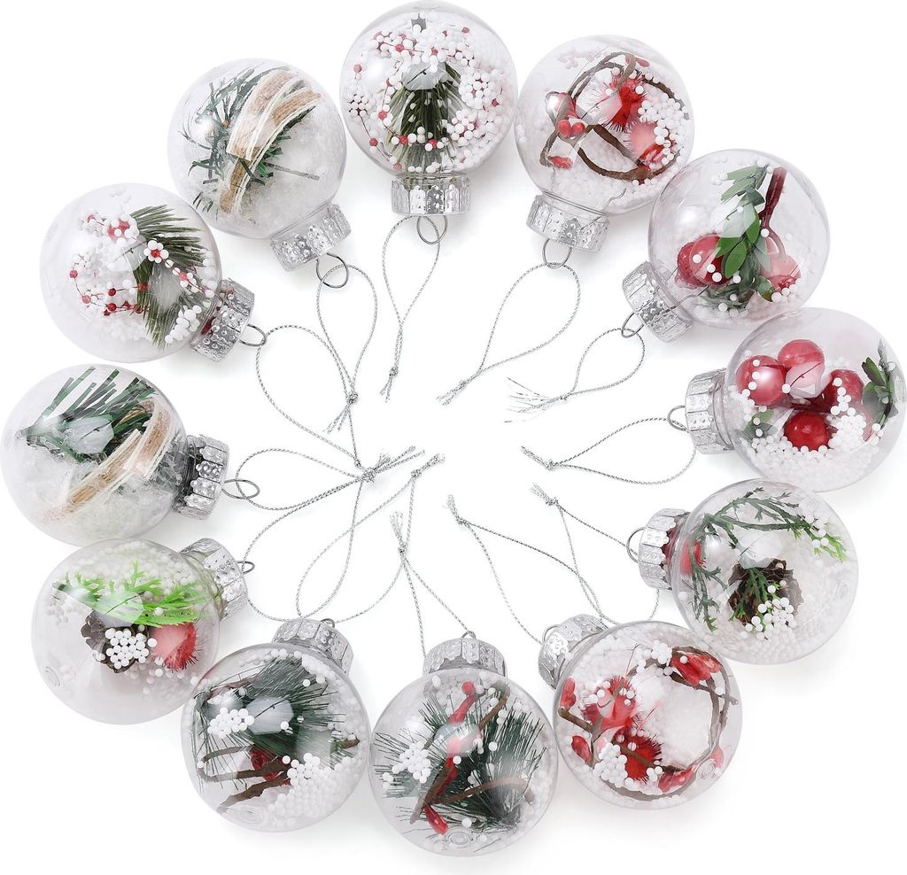 Zierkugeln aus Kunststoff (12pcs)6cm,animal deco objects