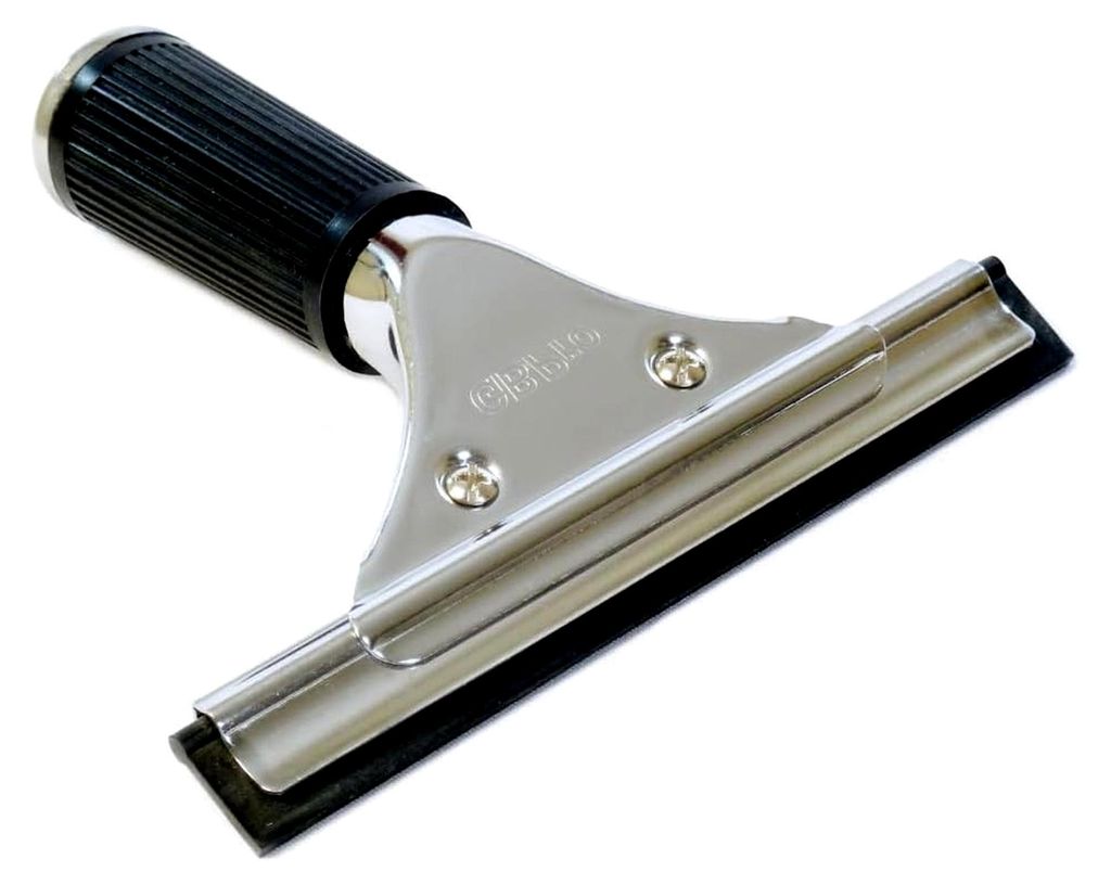 Edelstahl Fensterwischer, Abzieher (profi fensterabzieher) mit doppelseitiger rubberen verwijderblad, Gummilippe 15 cm
