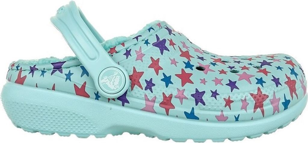 crocs Classic Printed Lined Clog Kids Ice Blau Croslite Größe: 22/23 Normal