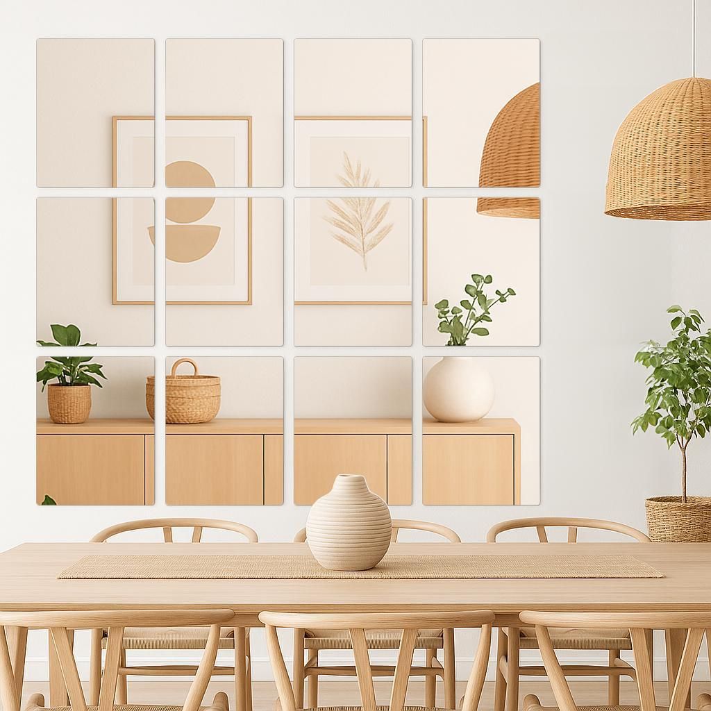 Selbstklebende Wandspiegel aus Glas von Harbour Housewares – 30 x 40 cm – 12er-Pack