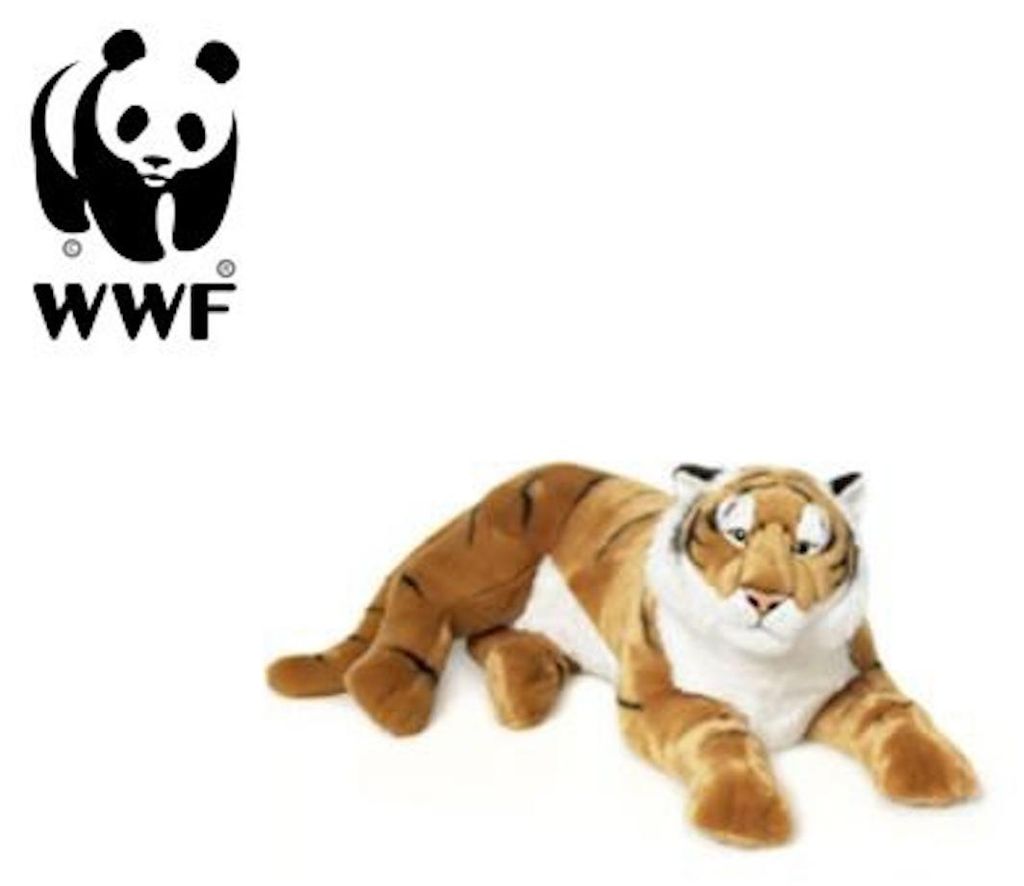Peluche tigre (sdraiato, 81 cm) realistico giocattolo di Immagine del prodotto 