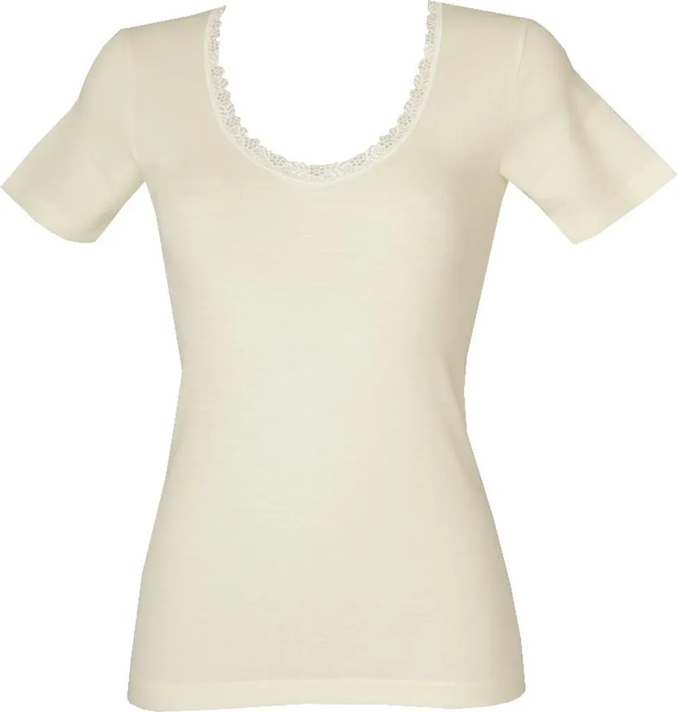 Top femme laine et soie Ragno 713737 - Maille chaude avec dentelle