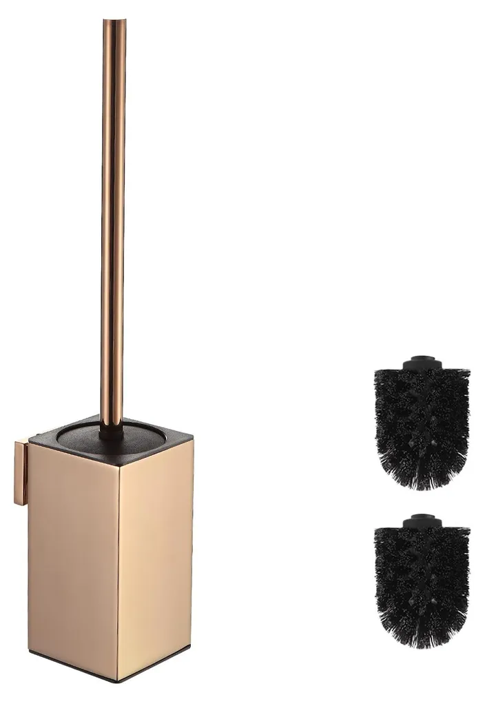 Support brosse WC or rose pour salle de bains hôtel et maison chic