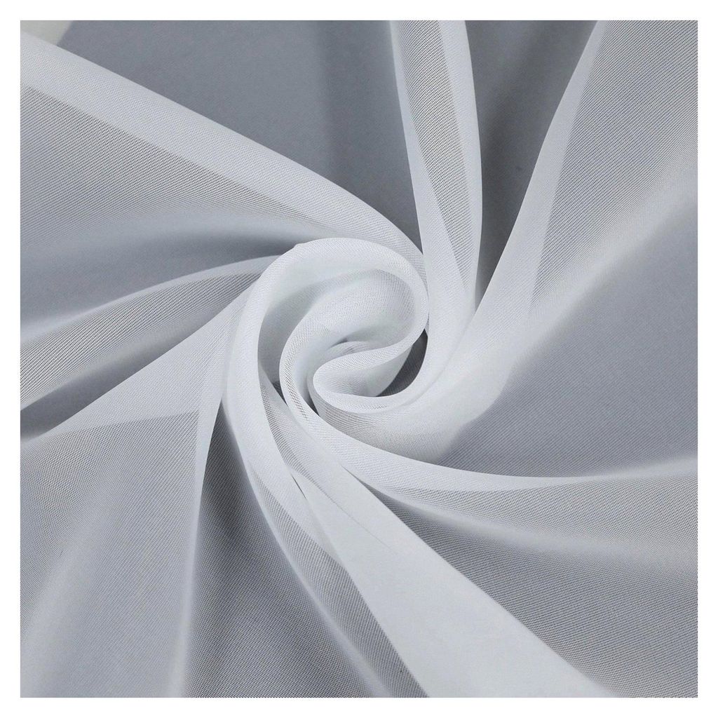 Scheibengardine Voile Bistrogardine »Eva« Unifarbige Kurzstore Transparente Gardine HxB 45x120cm Weiß 1er Pack