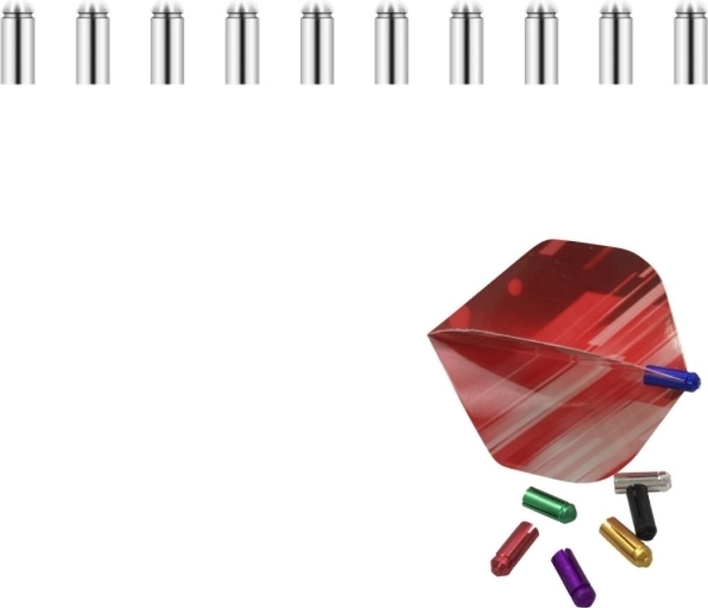 INF Dart Flight Wing Savers Protektoren 10er-Pack Silber