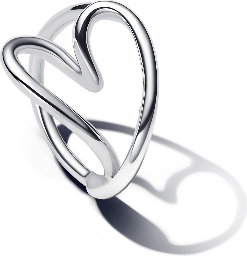 Pandora 193288C00-54 - Shaped Heart Ring - Silber - Ring-54 ist um 17.25 Uhr
