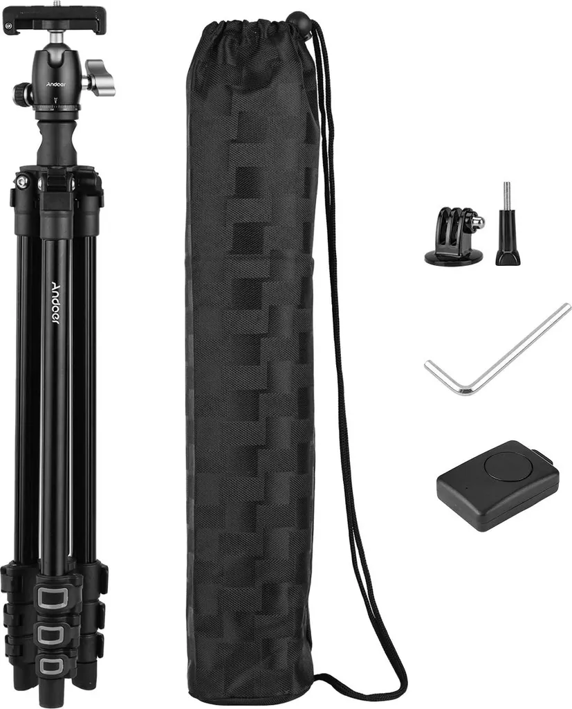 Trépied horizontal Andoer Q160H rotule 360 avec télécommande incluse