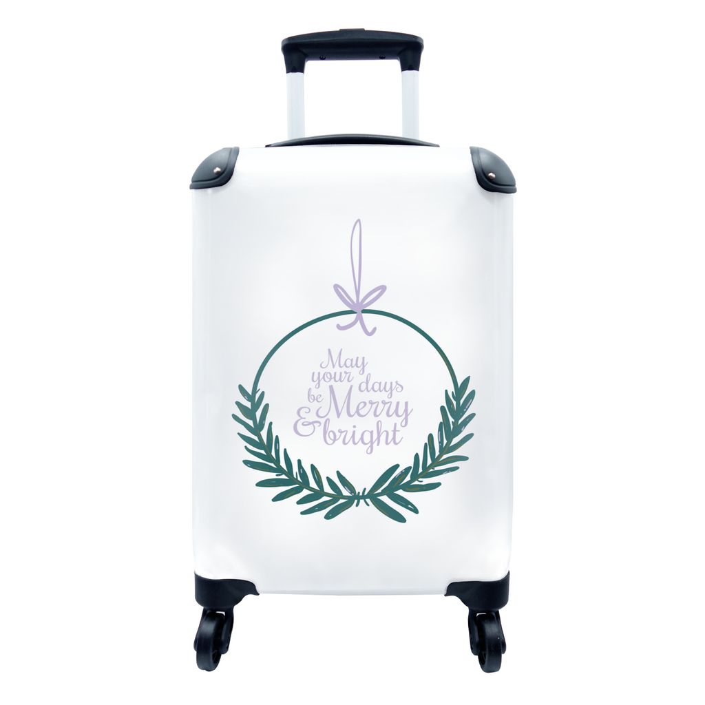 MuchoWow Koffer Handgepäck Trolley Rollkoffer Kleine Reisekoffer mit 4 Rollen - Zitate - Sprichwörter - 'Mögen deine Tage fröhlich und hell s...
