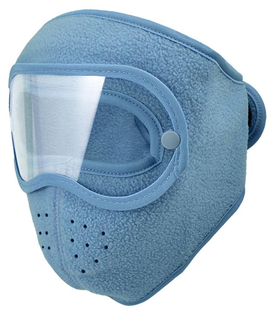 Thermomaske mit abnehmbarer Skibrille, warme Fleecemaske, atmungsaktive Wintermaske, winddichter Vollgesichtsschutz für Skifahren, Radfahren, Wand...