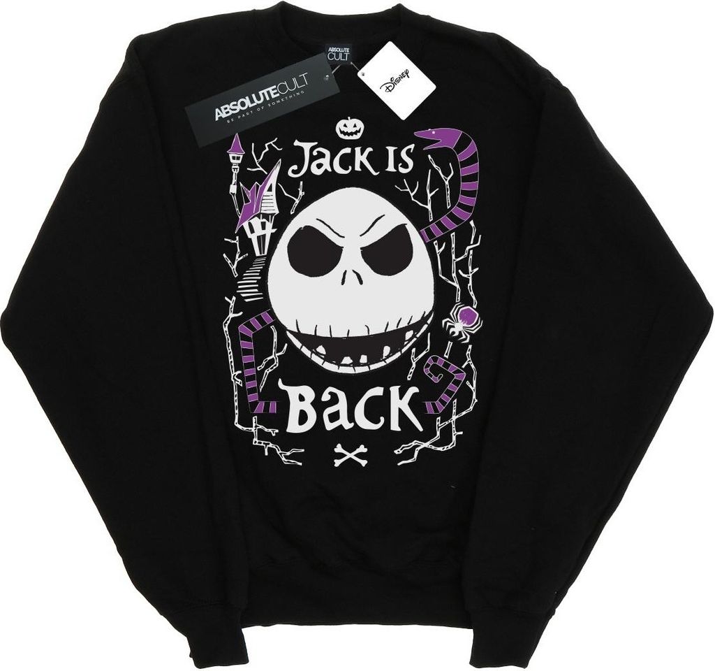 Disney - "Nightmare Before Christmas Jack Is Back" Sweatshirt für Damen BI31708 (XL) (Schwarz)