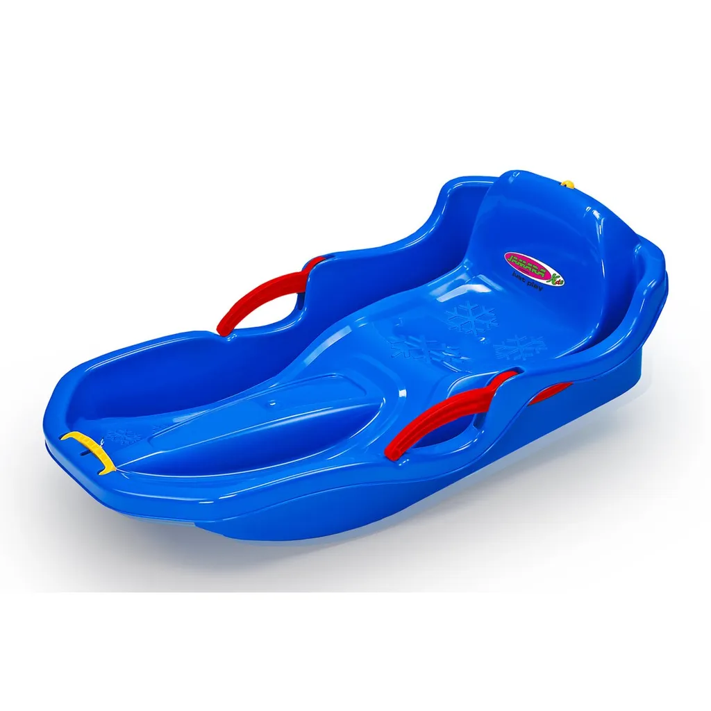 Luge sécurisée avec freins Jamara Snow Play Bob Comfort bleu anti-chute