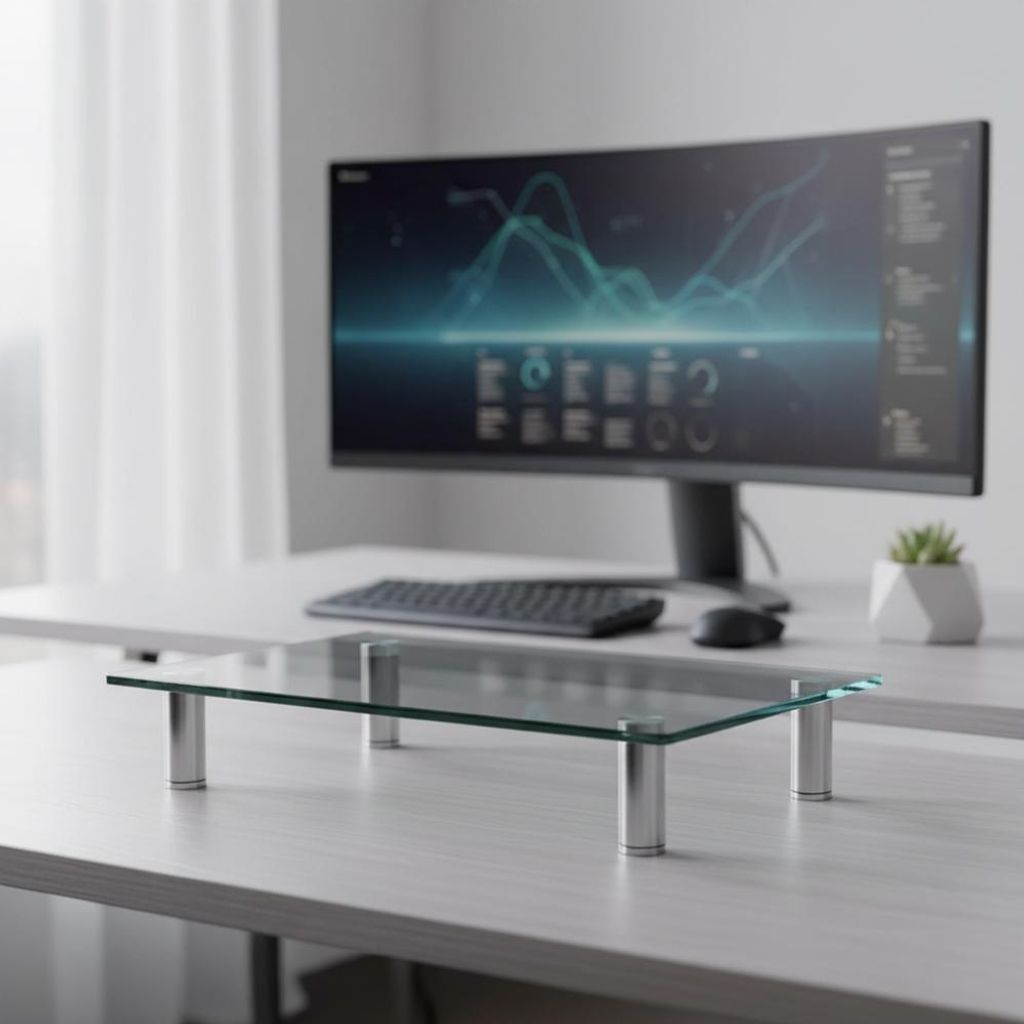 Mucola Bildschirmerhöhung Monitorerhöhung Monitorständer Bildschirmerhöhung Schreibtischaufsatz PC TV Aufsatz - 38,5 cm
