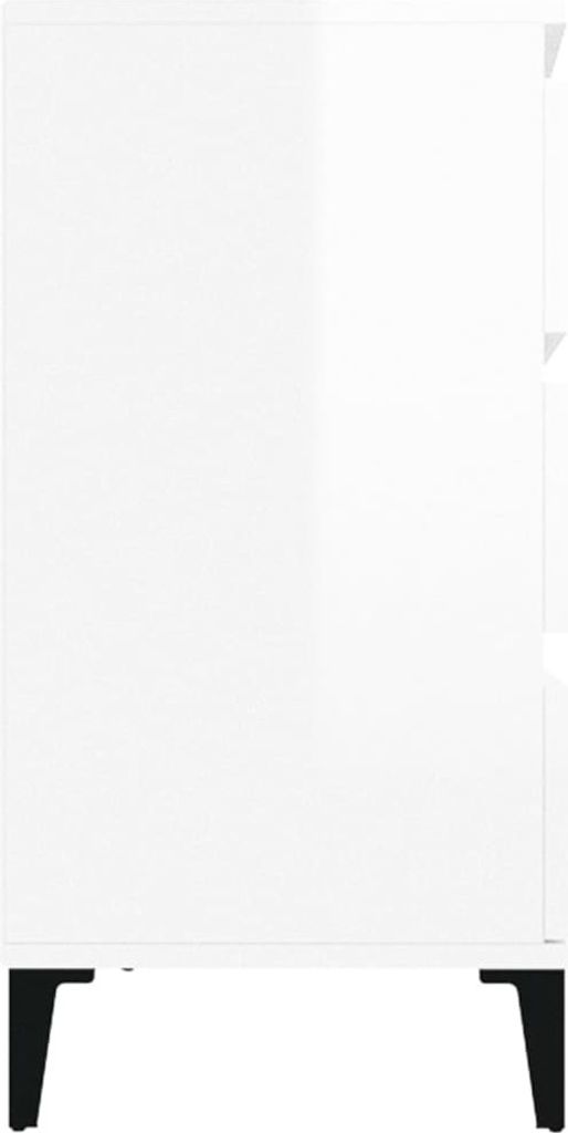 vidaXL Kredens biały wysoki połysk 60x35x70 cm materiał Zdjęcie produktu 6
