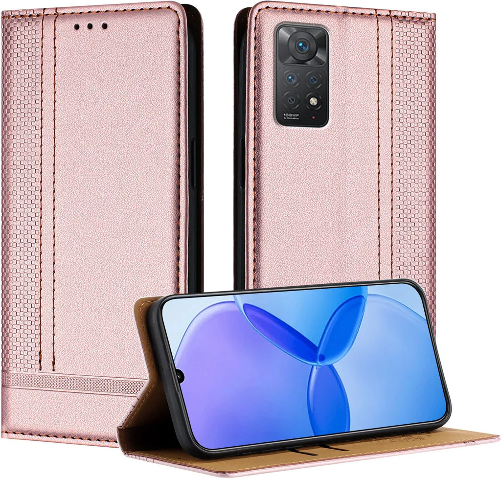 Cover Xiaomi Redmi Note 11 Pro Rosa | Custodia a Libro Porta Carte