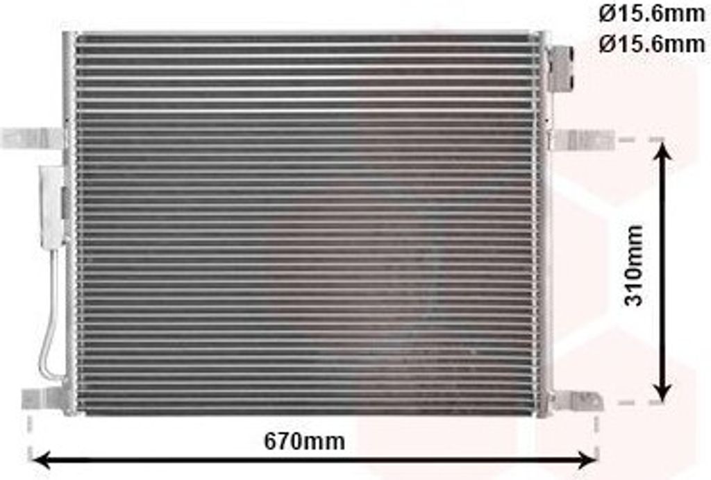 VAN WEZEL 21005050 Kondensator Klimaanlage Klimakondensator für JEEP GRAND CHEROKEE III (WH, WK)