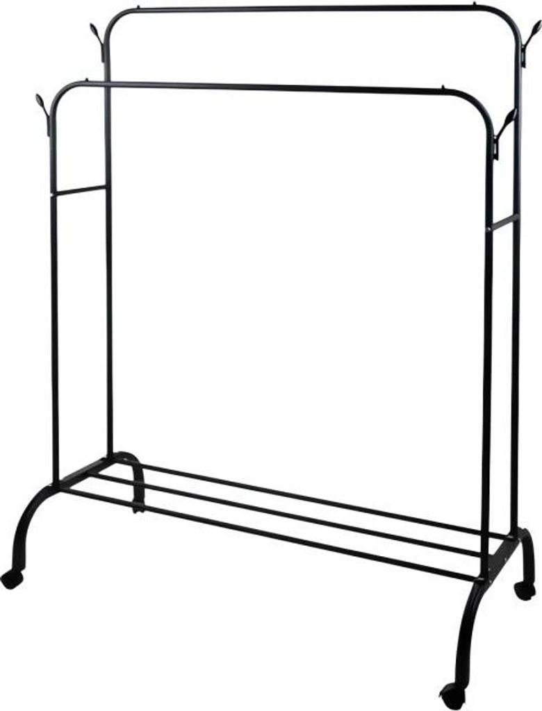 Kleiderständer mit Haken und Ablage 150 × 110 × 57 cm Produktbild 
