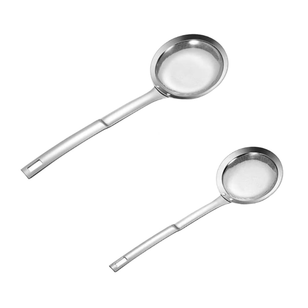 304 Edelstahl Hot Pot Abschäumen Schaumlöffel Entschäumen Öl Braten Sieb Schlacke Schlacke Schlacke Destillieren Ölfalle Ölfilter Netz Löffe...