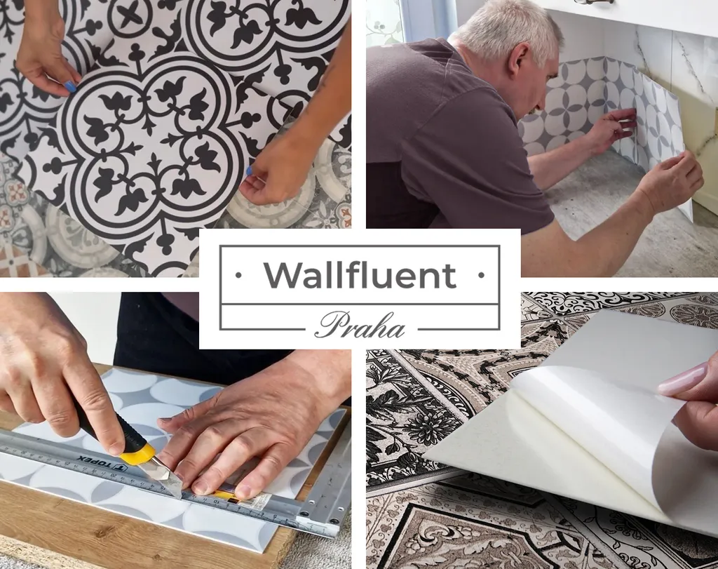 Piastrelle Autoadesive Foglia a Righe 50x50 cm - Arredo Cucina e Bagno - 7