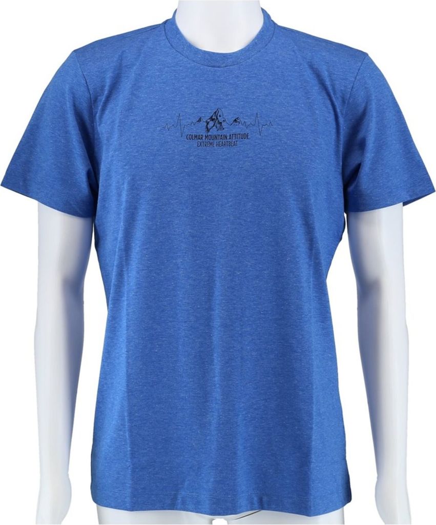 Colmar Herren T-Shirt aus reiner Baumwolle Kurzarm Blau Produktbild 