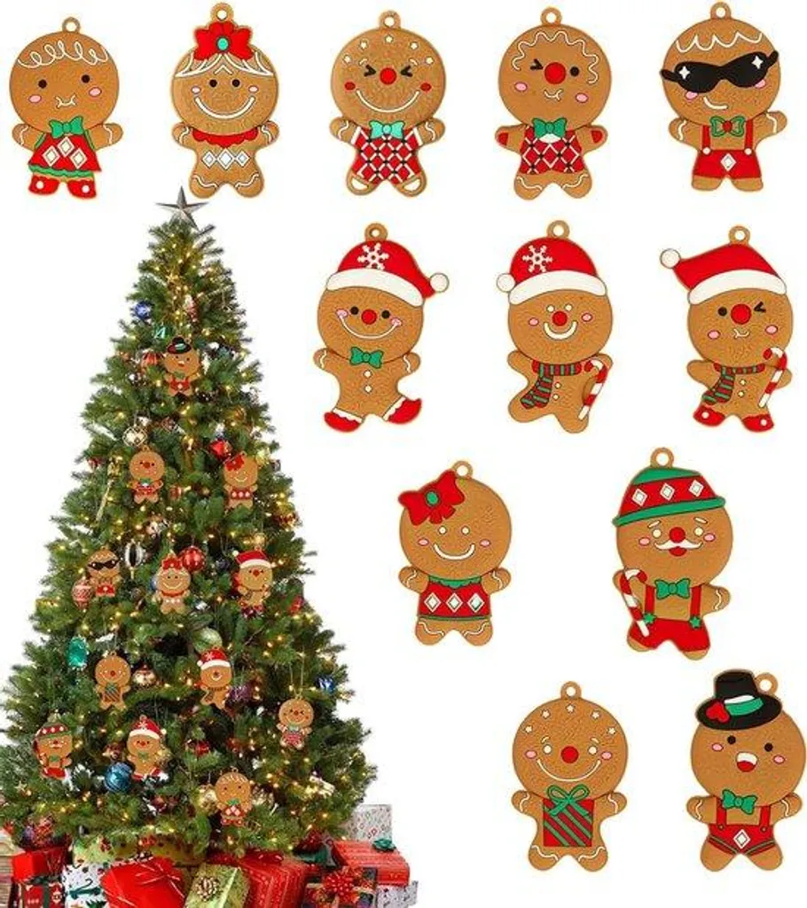 Lot de 12 décorations sapin de Noël : kit complet pour décorer la maison
