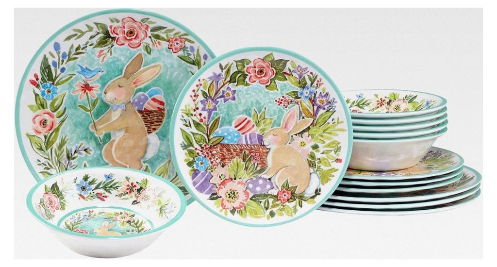 Melamin-Geschirr-Set Joy Of Easter, 12-teilig, bunt