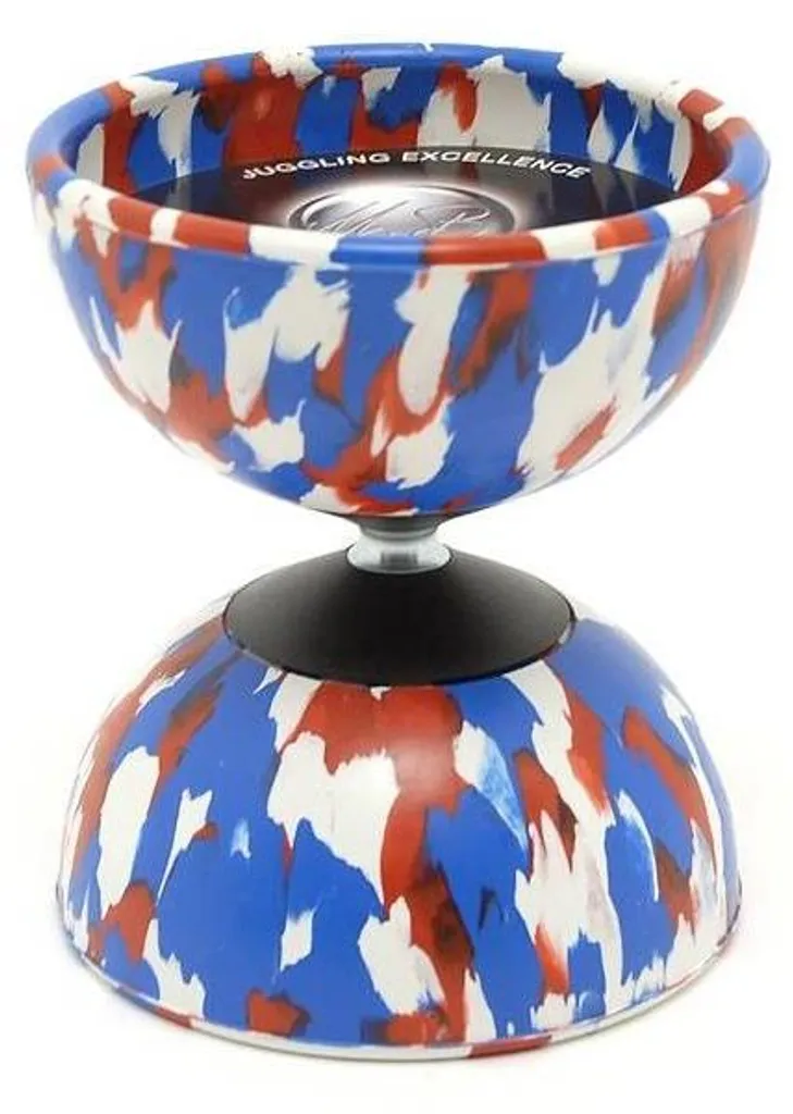 Diabolo en caoutchouc souple multicolore de taille moyenne Babache